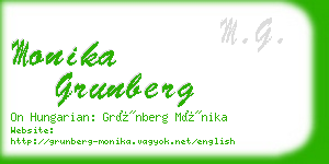 monika grunberg business card